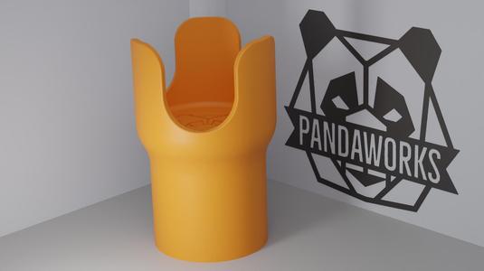 Car Cupholder Extension V2 for 26oz YETI, Stanley, Frank Green – Fits 80mm Car Cupholders | 3D Printable STL by PandaWorks
