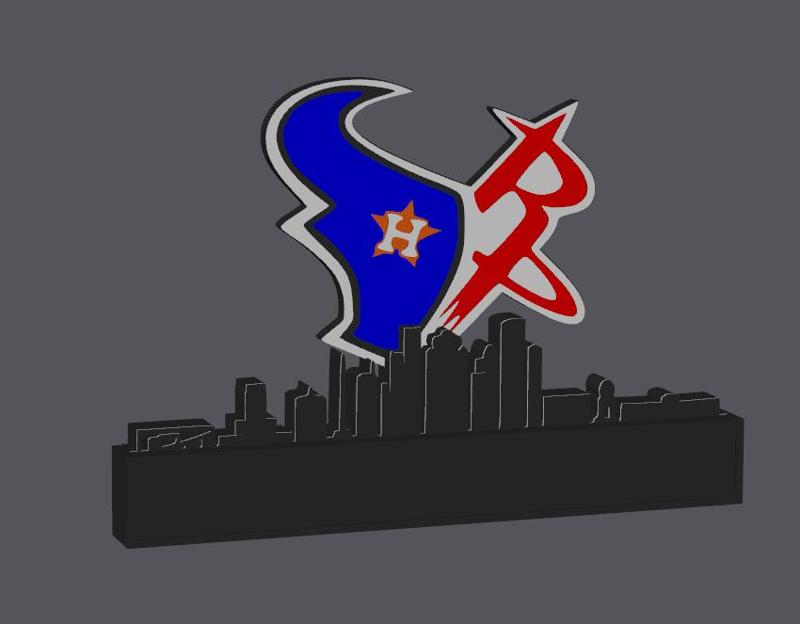 Houston texans astro`s skyline blank