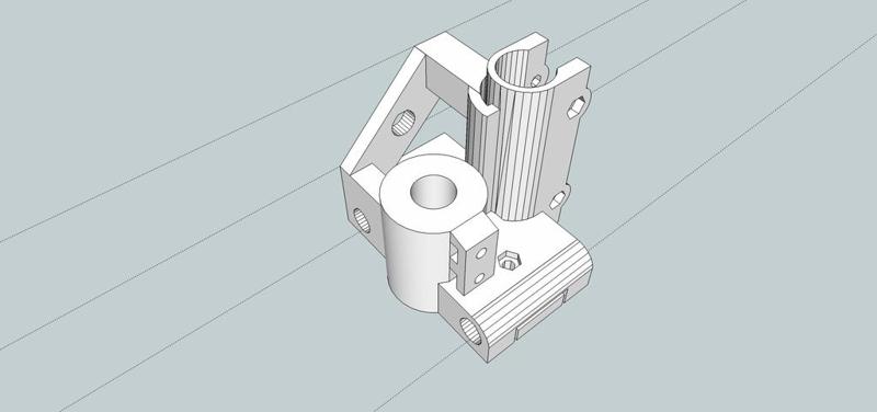 Rav's prusa / mendel X ends for cylindrical 10x2 trapezoidal derlin nut 