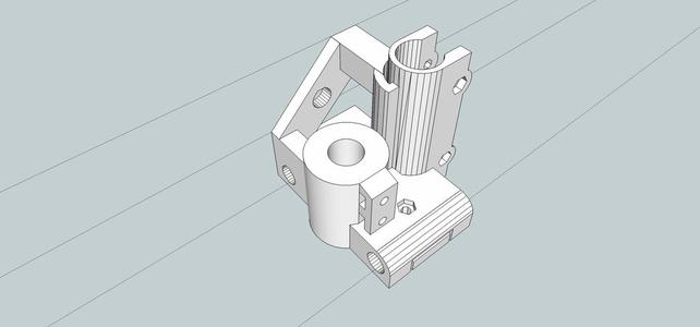 Rav's prusa / mendel X ends for cylindrical 10x2 trapezoidal derlin nut 