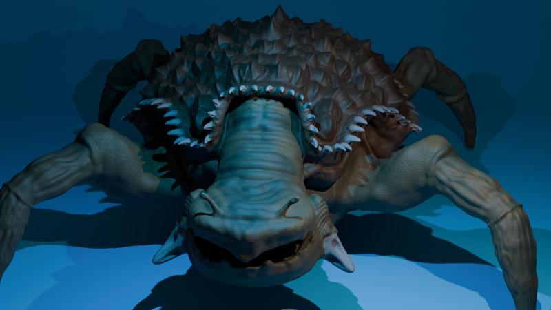 Monster kaiju tortoise