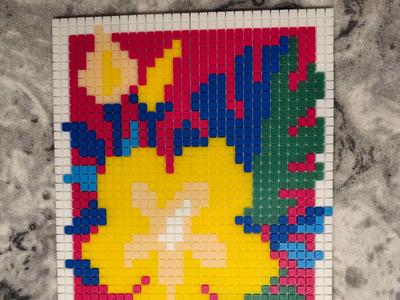 pixel art fleur