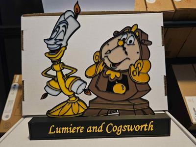 Disney Lumiere and Cogsworth Display!