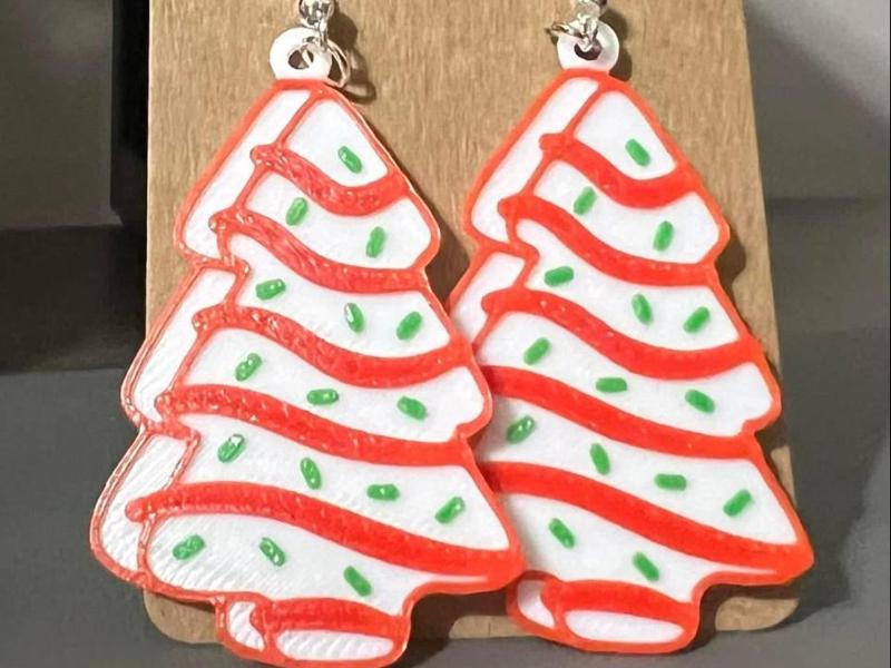 Christmas Tree Cakes Dangle Earrings