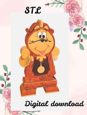 Cogsworth clock Beauty and the beast character // party decor