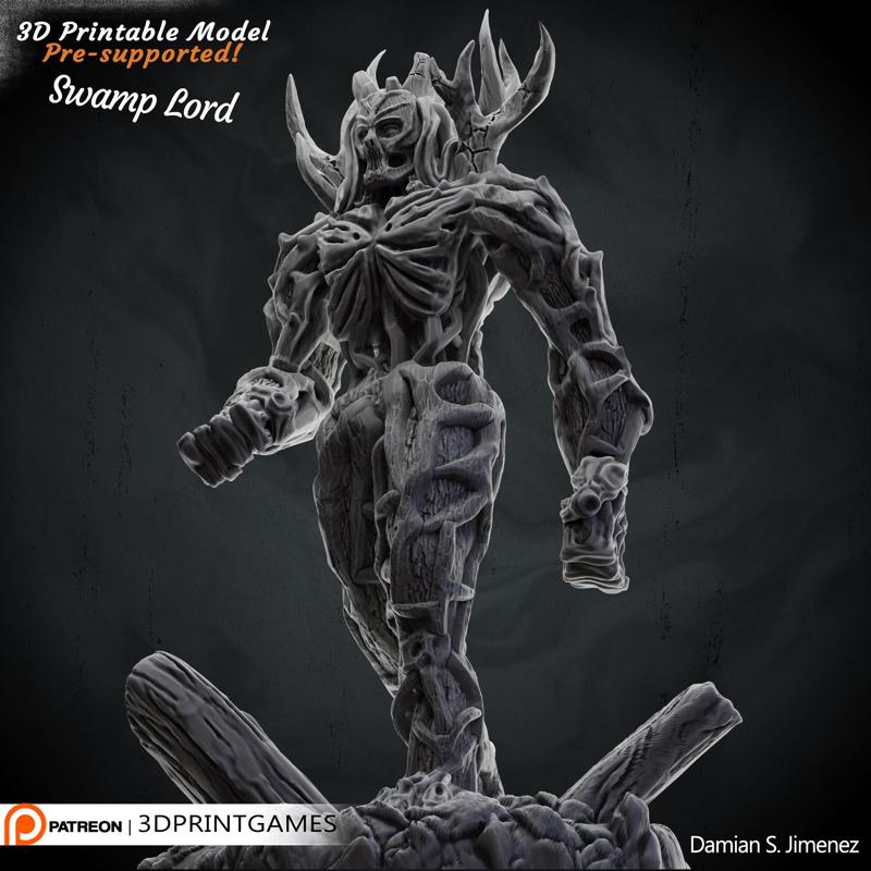 Swamp Lord - Swamp Thing 3D Printable model | Pre supported