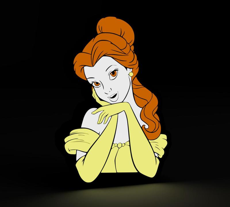 Belle Beauty and the Beast Lightbox only 4 colors