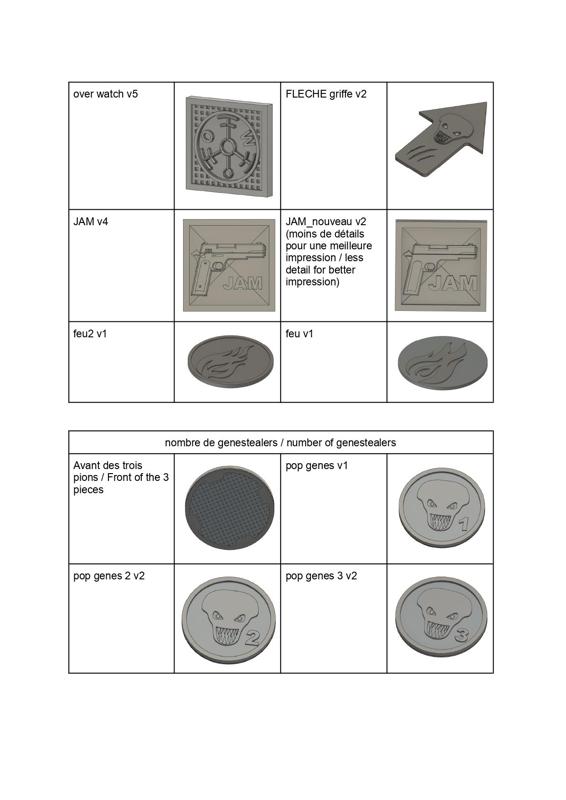 piece for Space hulk / pions pour Space Hulk