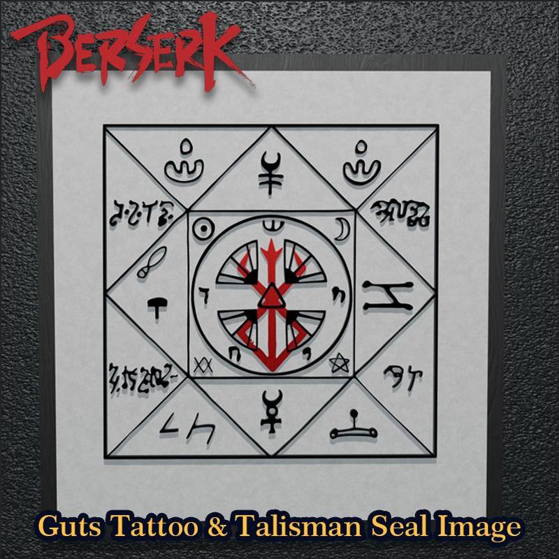 Berserk - Guts Neck Tattoo & Talisman Seal Images| Tatoo sticker