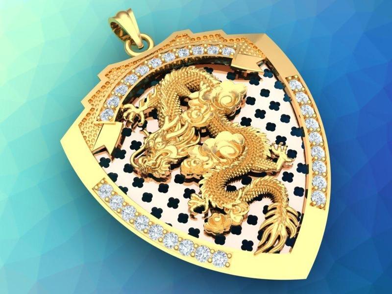 Dragon pendant - Mens pendant - N33