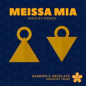 Triangular Delight – 3D Print File for Earrings & Necklace Set - Fire Earring  - Fire Necklace - Tetrahedron Platonic Solid