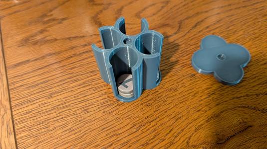 "Quad Tube" token holder for 14-20mm round tokens for board, card and other tabletop games