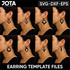 Geometric Earrings SVG Bundle - Modern Laser Cut Jewelry Files