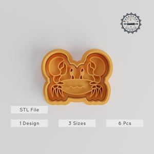 Crab Shape Cutter & Stamp Set, Perfect for Cookies & Fondant, Includes 6 Pieces in 3 Sizes, Animal Collection PRODUCT_5549