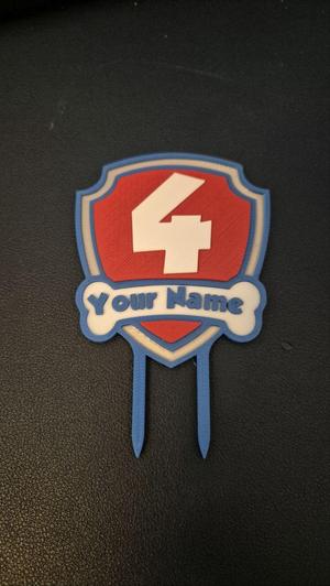 Custom Paw Patrol Cake topper
