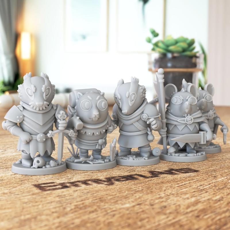 Root: The Marauder Expansion and Two Vagabond Boardgame Miniatures