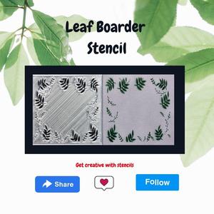 Leaf Boarder Stencil