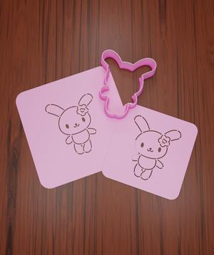 Stencil + Cutter Sanrio #5 "Usahana" 8 cm