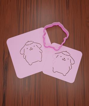 Stencil + Cutter Sanrio #7 "Pompompurin" 8 cm