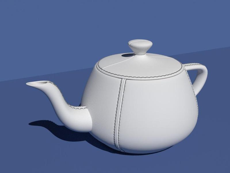 Leather tailored Utah Teapot. 