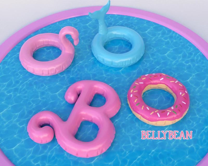 Barbie -  Pool Party Swim Ring Set