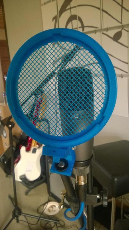 Mic stand mount for pop filter