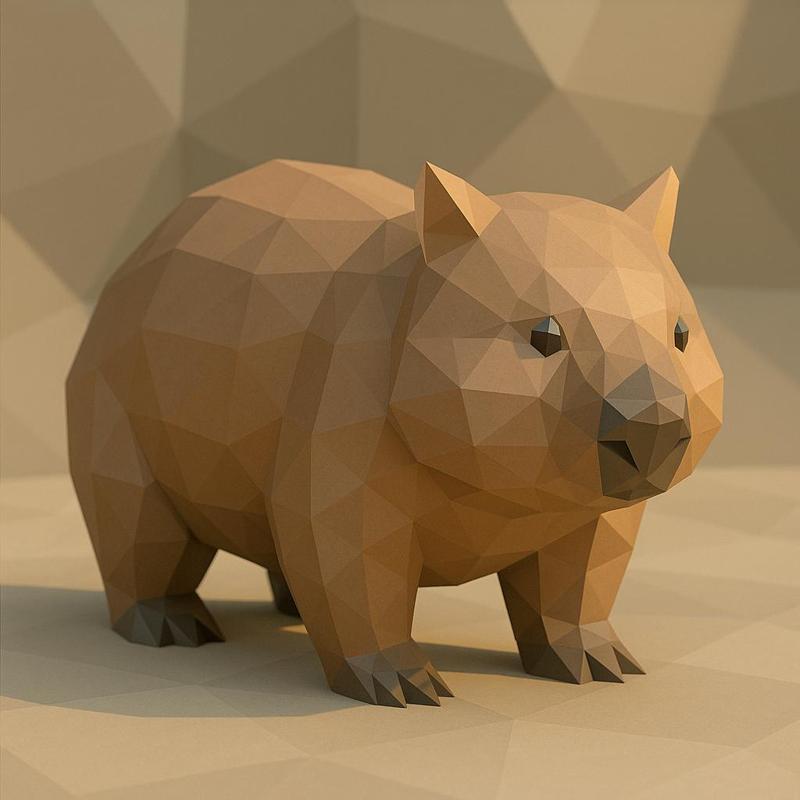 Low Poly Wombat