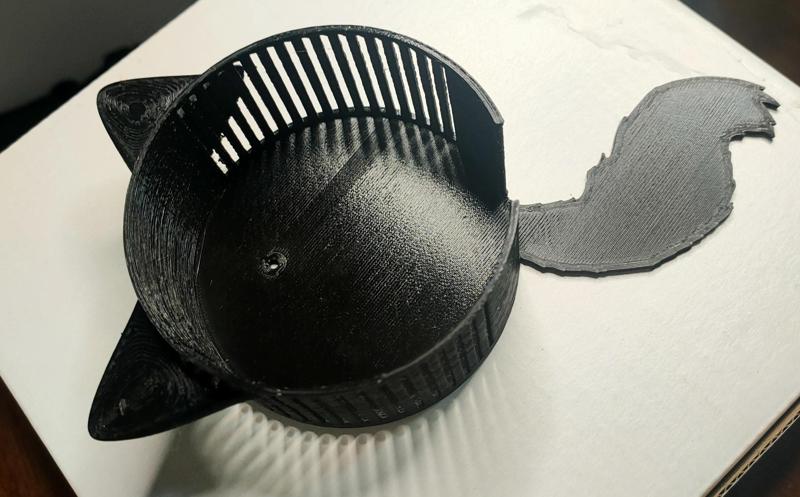 Wall-hanging for Yandex Mini Alice speaker with cat ears and tail