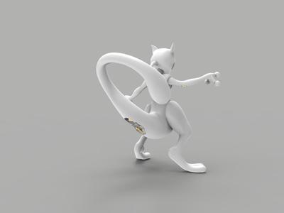 MEWTWO DANIEL ARSHAM STYLE SCULPTURE - WITH CRYSTALS AND MINERALS