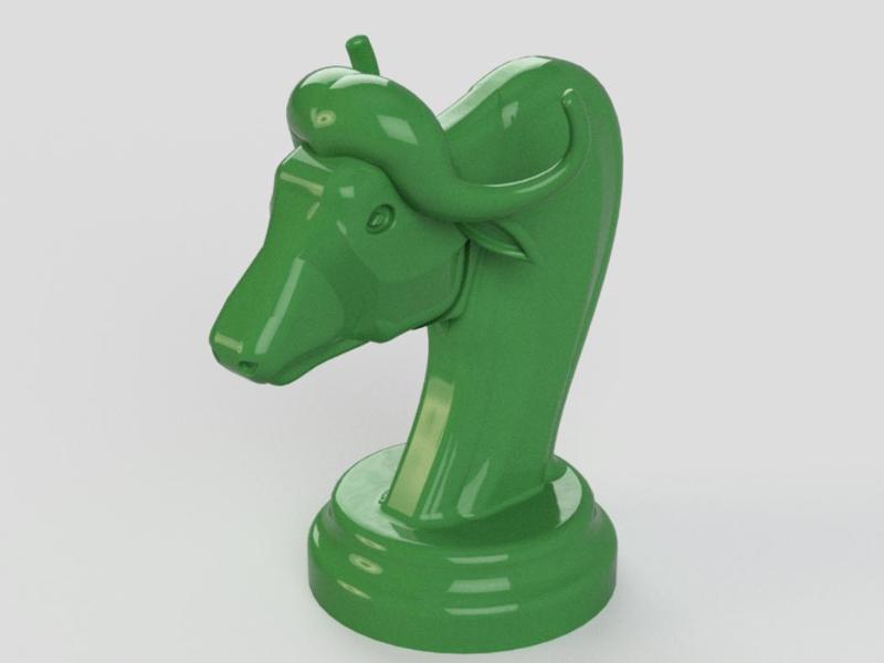 Buffalo pawn for boardgames