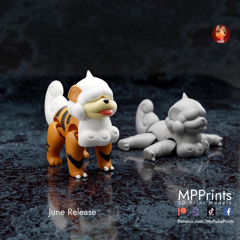 Articulated Hisuian Growlithe