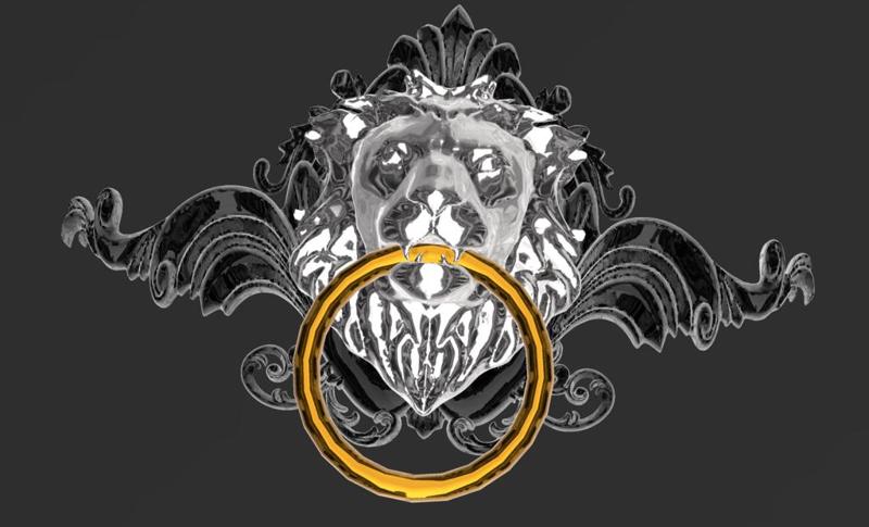 Lion Bust Door-Knockers / Drawer Pulls