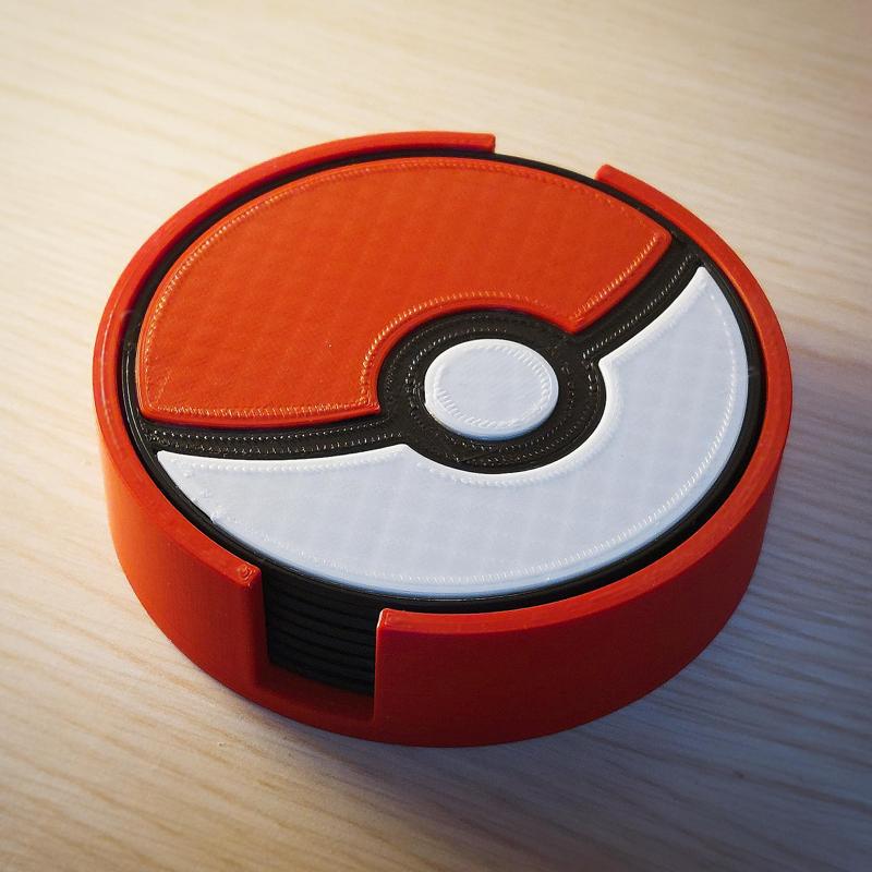 Pokeball Coaster - Fun & Functional | Pokemon Coaster Design