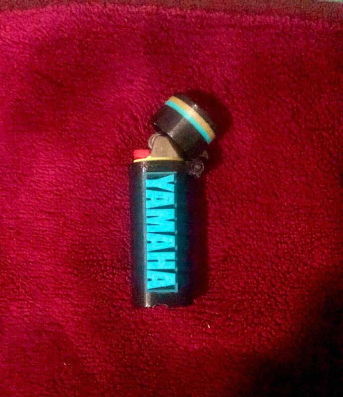 Flip top Water-resistant Yamaha MT09 Bic Lighter case. 