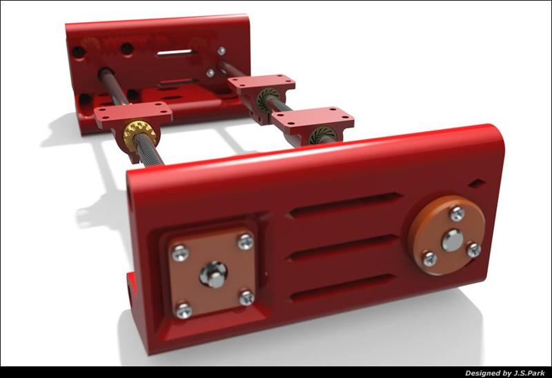 Y-ends for linear stepping motor.