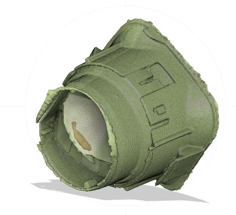 1981 Toyota pickup outer vent raw 3d scan