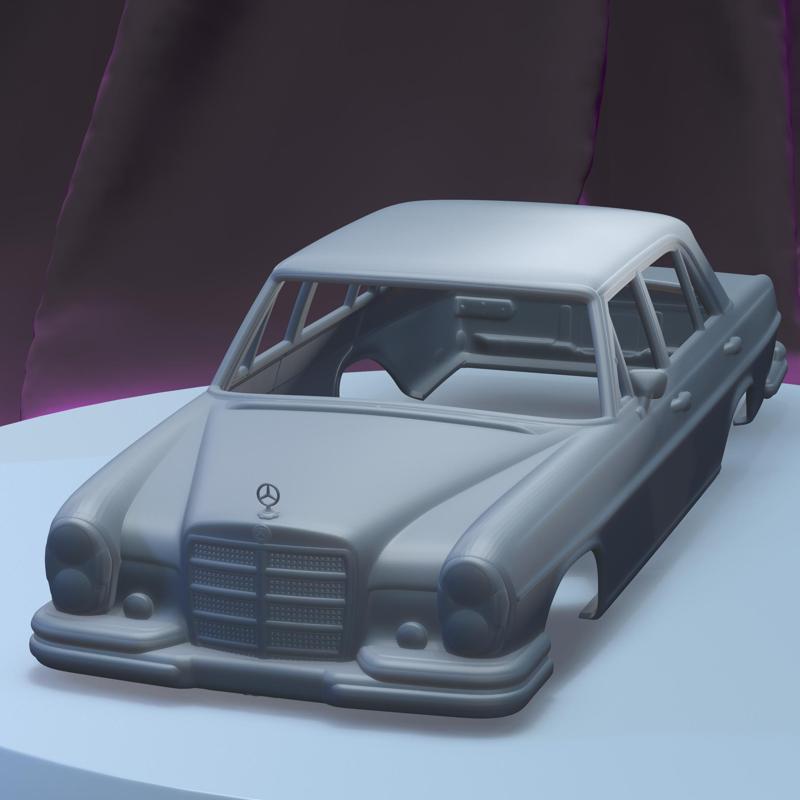 MERCEDES BENZ 280 SEL 1972 (1/24) printable car body