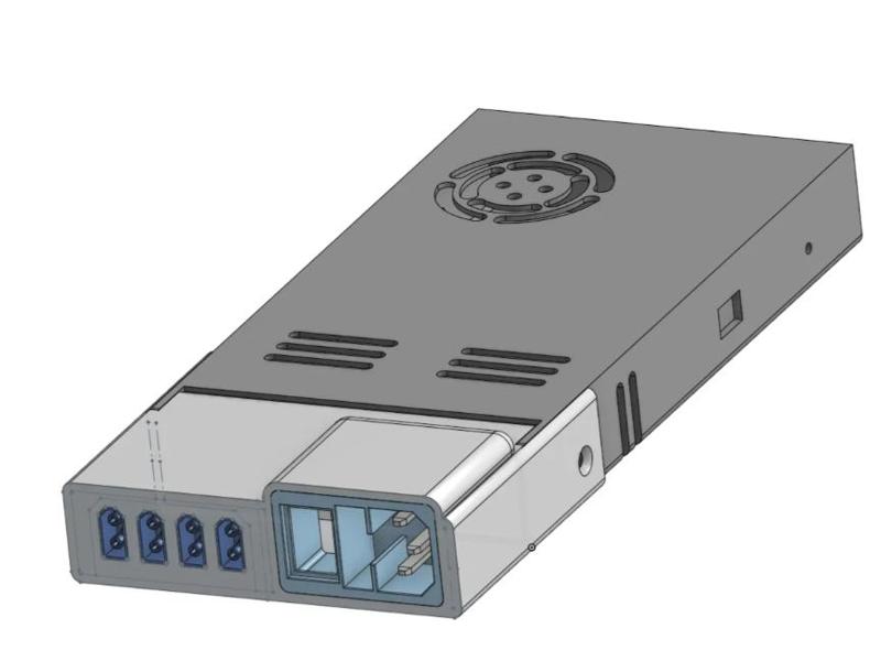 Mean Well Cover for LRS350, XT60 & C14 Socket