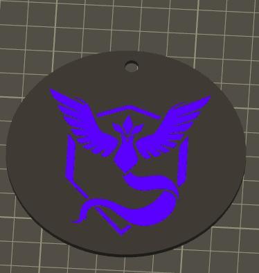 Pokemon Go Team Mystic Keychain