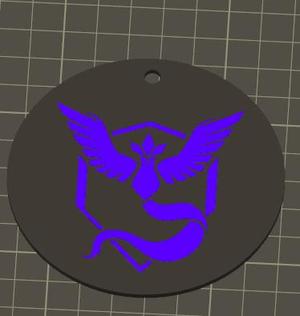 Pokemon Go Team Mystic Keychain