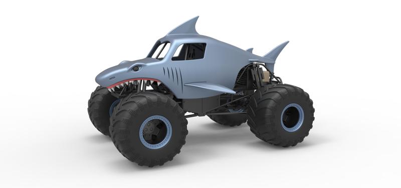 Diecast Shark Monster Truck Scale 1:25