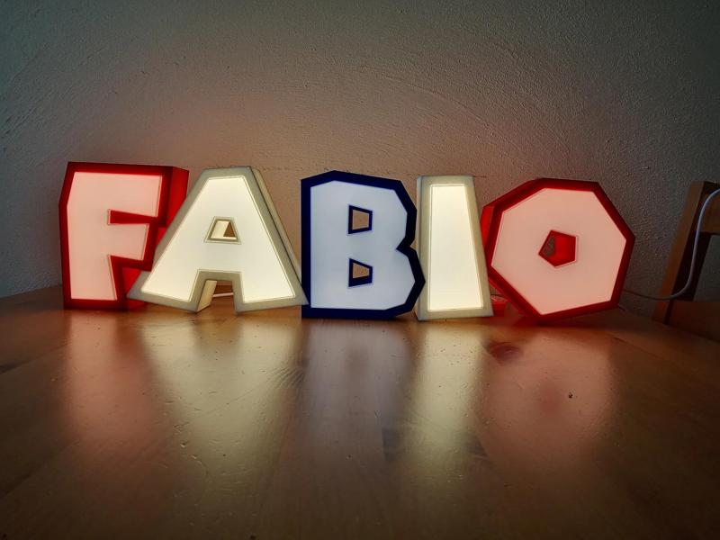 LED Name Lamp FABIO