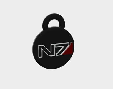 N7 Mass Effect keychain