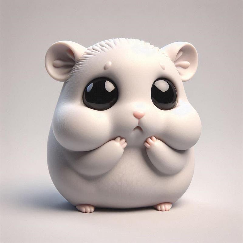 Sad Hamster Meme – Wide-Eyed Reaction Figure