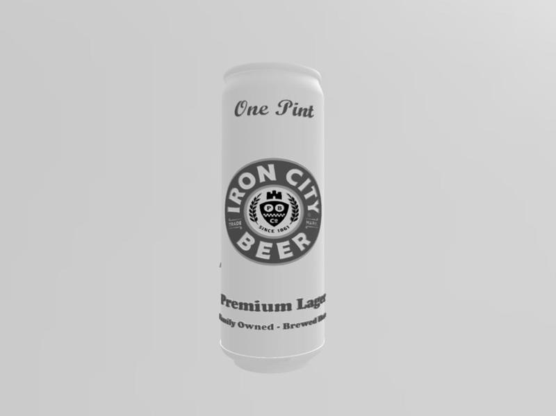 Iron City Beer Lithophane Can