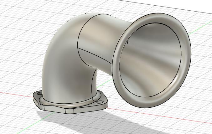 Weber Curved Trumpet 48mm - Cana_3D