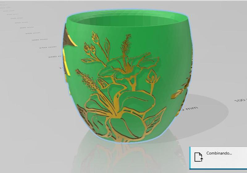 MATTE FOR STEPPED POLYMER WITH FLOWER DECORATIONS