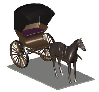 BUGGY, HORSE, PRINT 3D, 3DMODELS