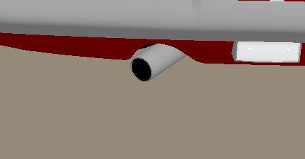 Angled Mid Mount Exhaust Pipe