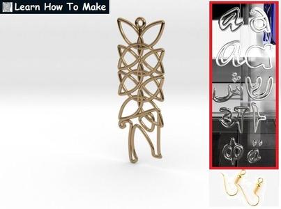 Personalised Enneper Curve Earring
